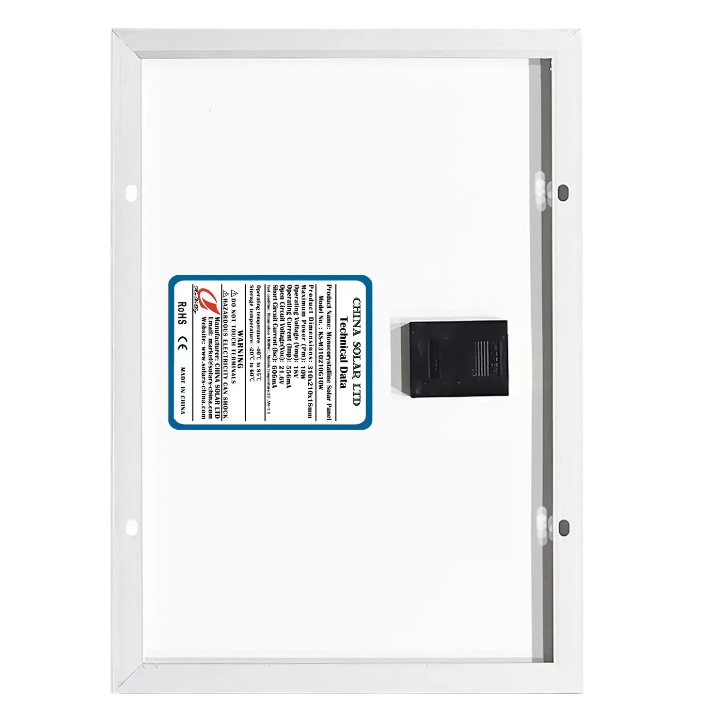 Monokristal Güneş Paneli 10W
